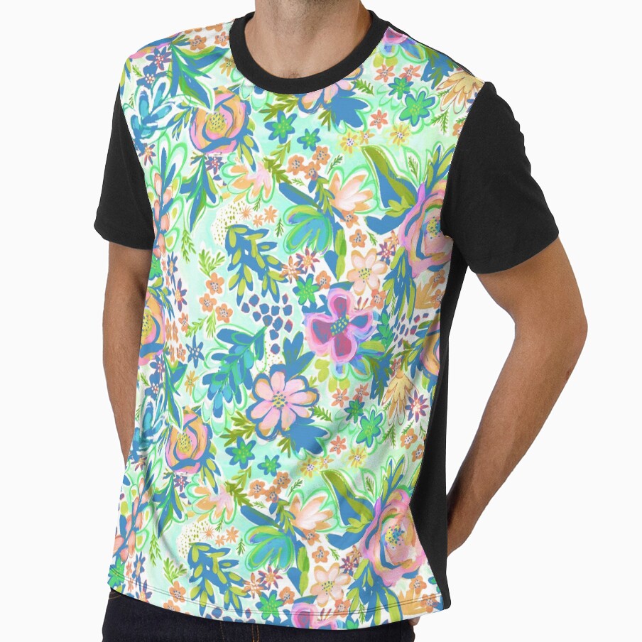 Floral explosion pattern in cotton candy colors by Crimson-thyme