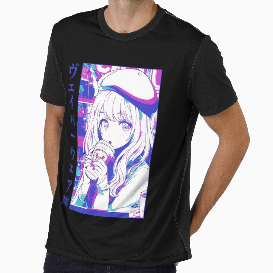 Aesthetic Vaporwave Anime Manga Girl Japanese Streetwear #275 by mika-gallery