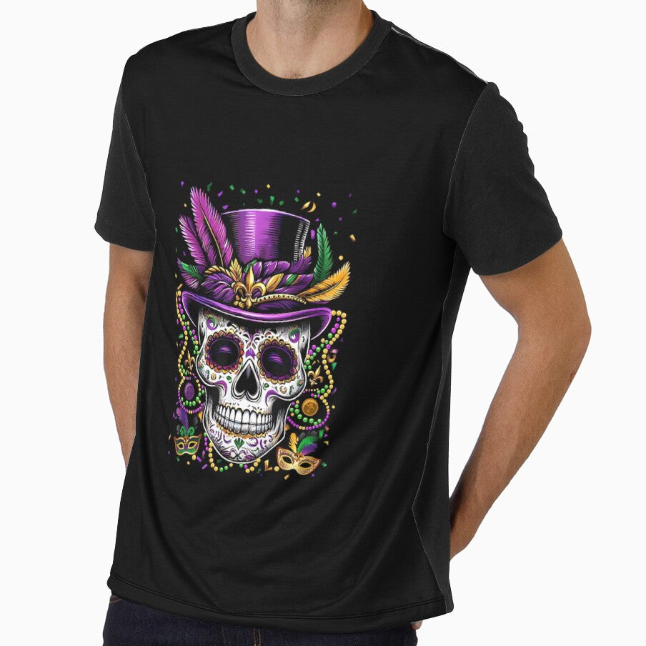 mardi gras Skull Top Hat Beads Mask Louisiana by Goleon12