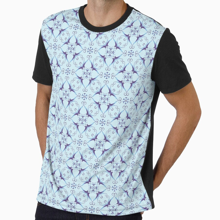 Elegant Blue Christmas Pattern Design by Jaydee001