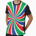 Textured Retro Sunburst | Red, Green, Blue by rsty11
