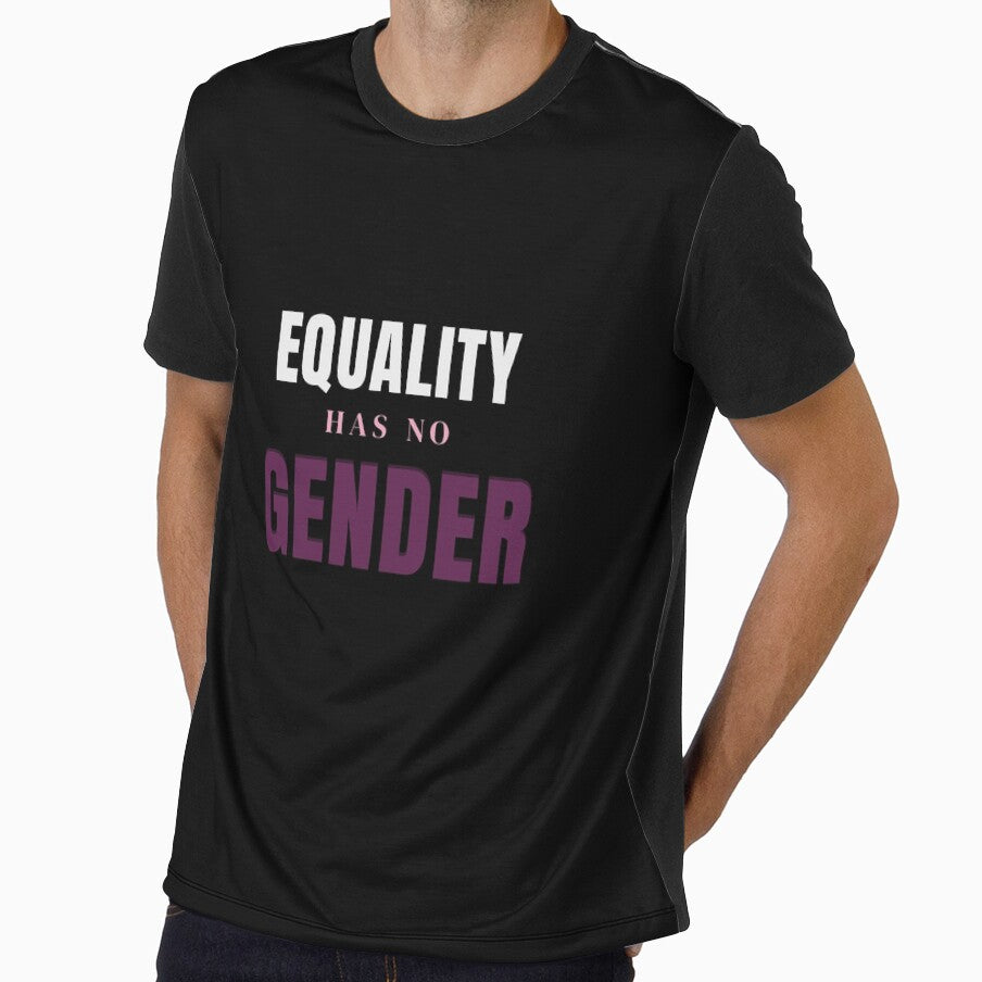 Equality Has No Gender Typography T-Shirt | Feminist Equality Quote Design by Velora Printss