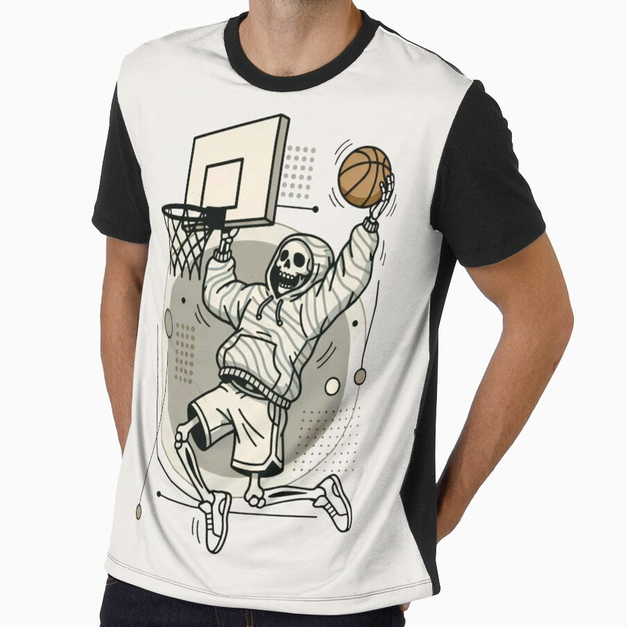 BASKETBALL PLAYER | Minimalist Skeleton Streetwear Art by DEADLINE.