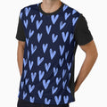 Hands Drawn Blue Color Hearts by artvia