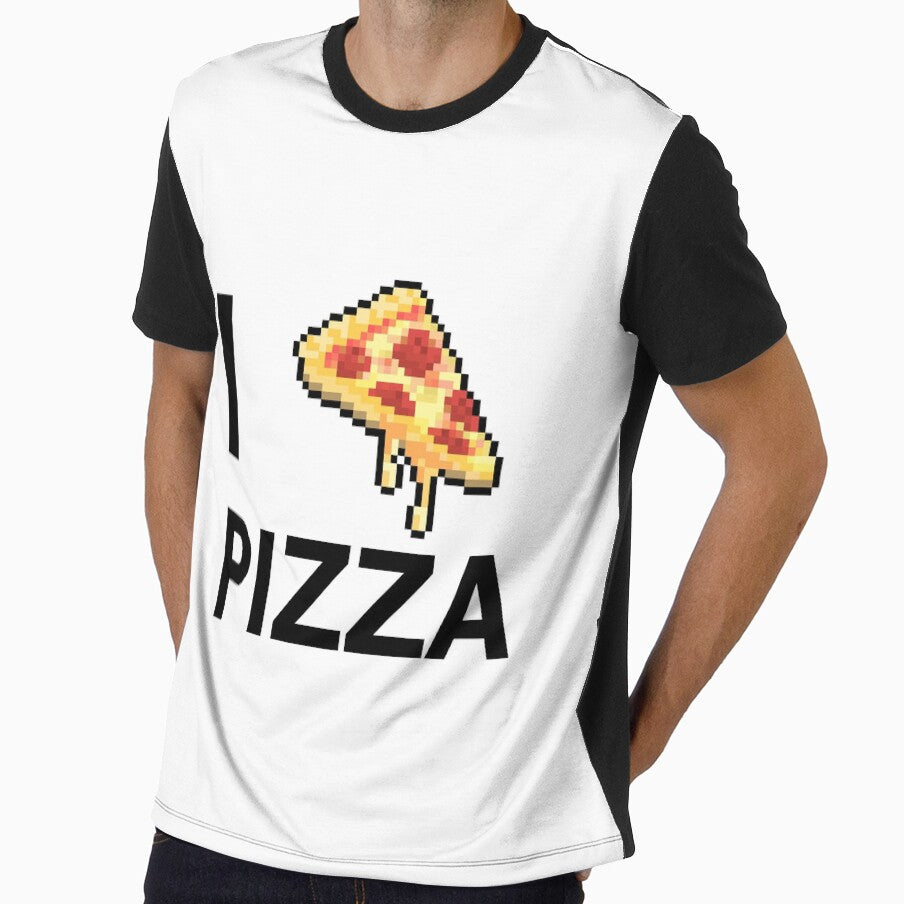 FUNNY I LOVE PIZZA PIXEL DESIGN by Picspot