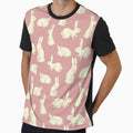 Soft Bunny Pattern Muted Pink by cherishakayart