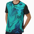 Symmetry in turquoise blue II by Psilographics