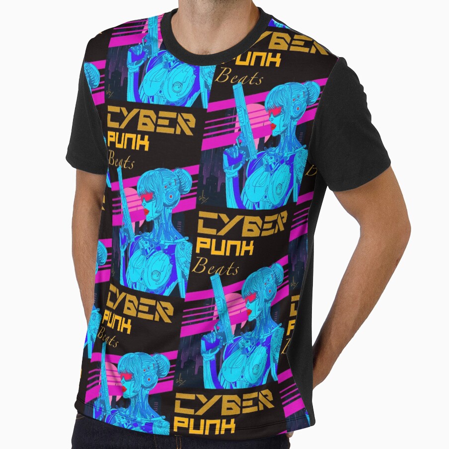 Cyberpunk Retro Beats Artwork by givememytees