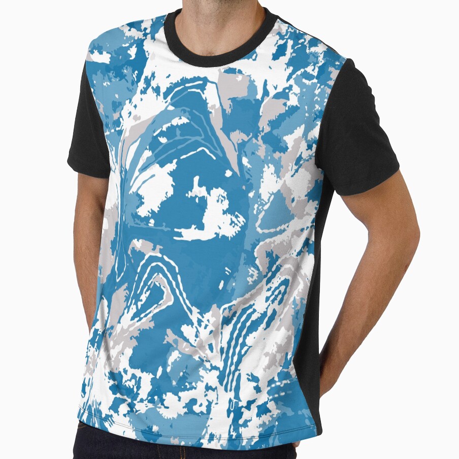 Abstract Blue White Exclusive Pattern by LIRAZ ZIV