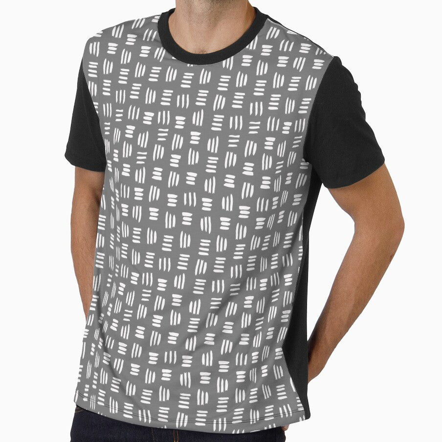 Triad Lines in White on Black by Meena-and-Fox