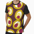 Mid-Century Modern Geometric Pattern in Shades of Burgundy and Gold by Deutschic