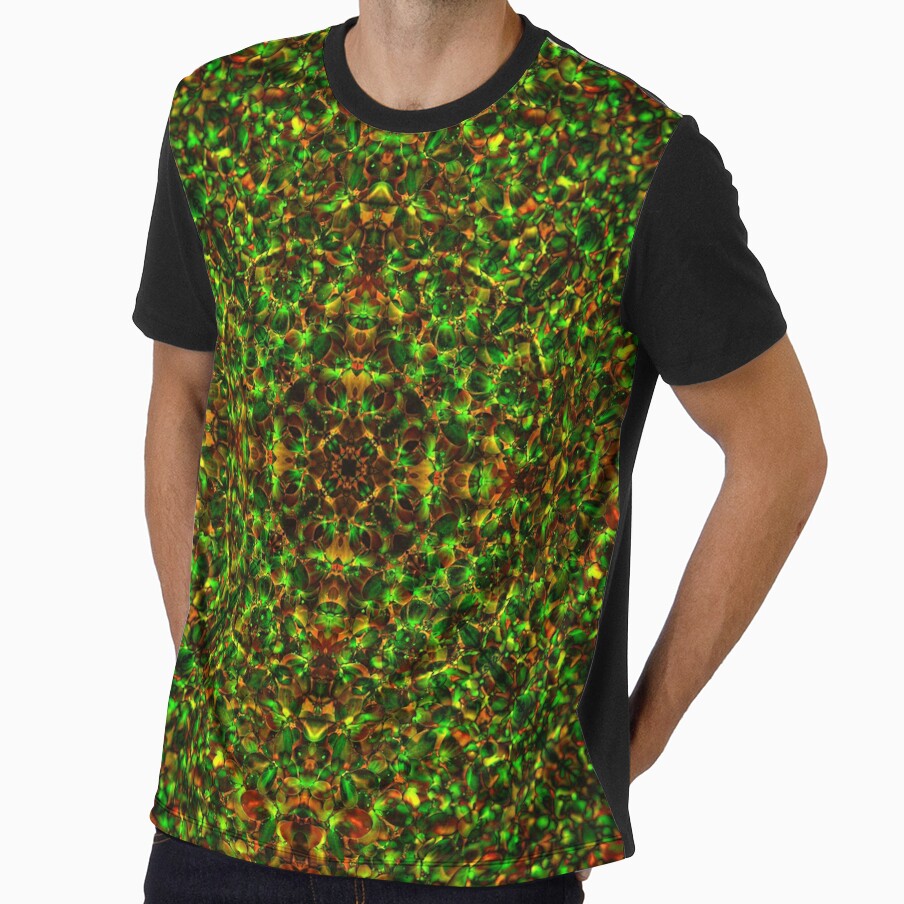 Ornamental carpet in yellow-green by Psilographics