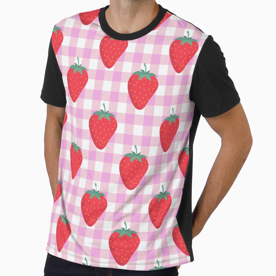 Tartan Strawberry Cottage Core Pattern by BettySpicer