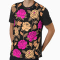 Retro Bold Peonies and Camellias Flowers Seamless Pattern by DiNata
