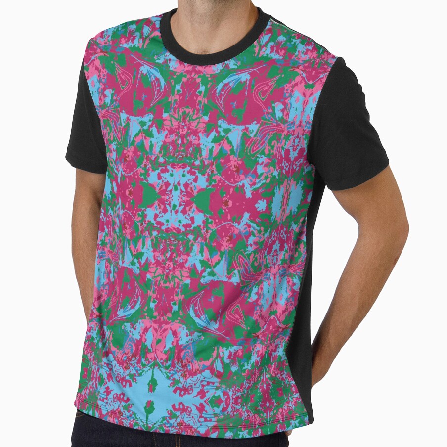 Abstract Blue Green Pink Exclusive Pattern by LIRAZ ZIV