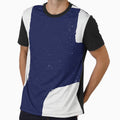Minimal Abstract Modern Art Series 3 Navy Blue by Teeter-Totter