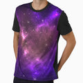 Violet and pink galaxy with stars by FocusAndFlow