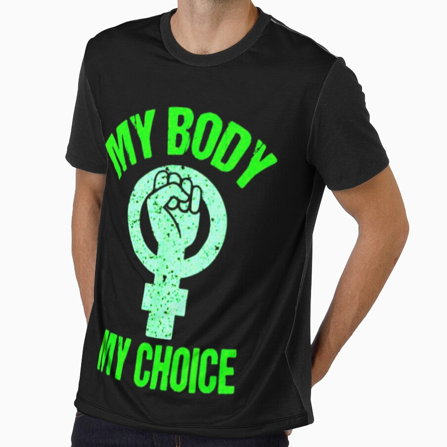 My Body My Choice Pro Choice Abortion Feminist Symbol Women T-Shirt by spolayastore