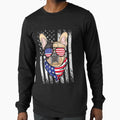 Bulldog American Flag Patriotic Bulldog Dog 4th Of July by tashiav