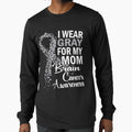 I Wear Gray For My Mom Brain Cancer Awareness Family by melisenda