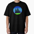 Gradient Color With Fir Tree And Birds by Sewsi