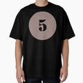 Number Five (5) in Brown Circle by Ching Teoh