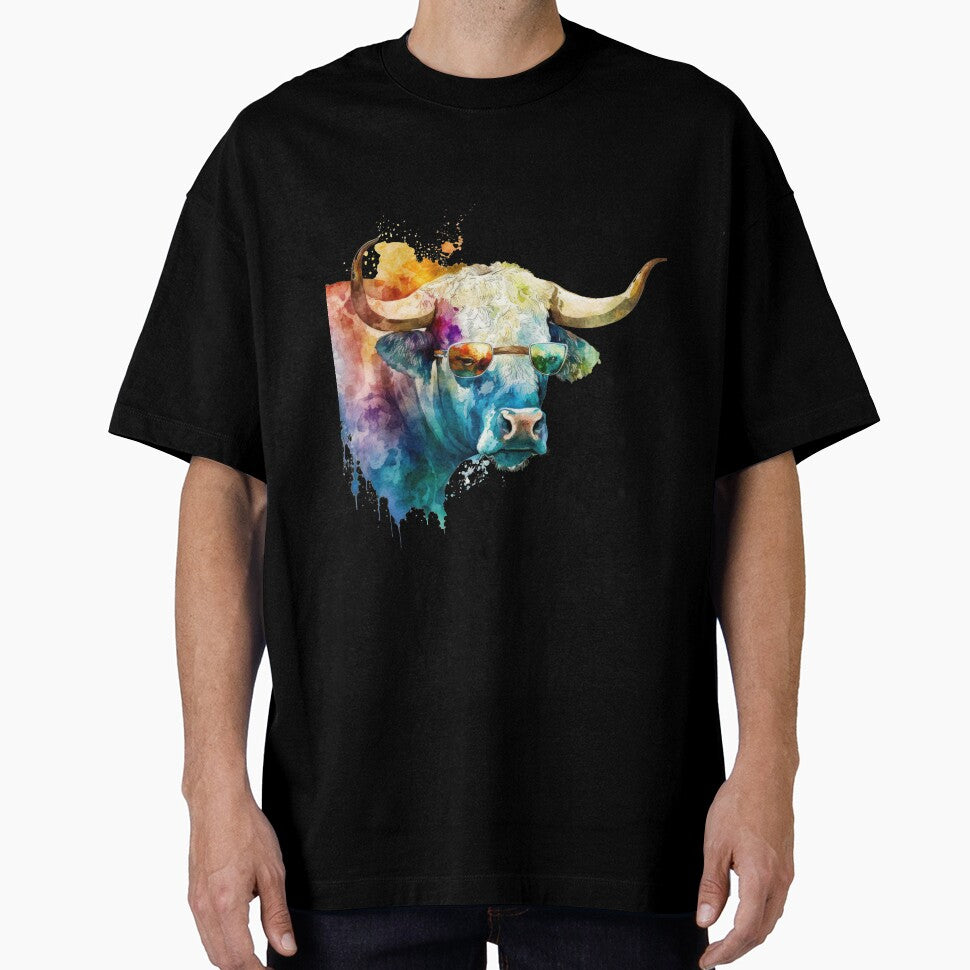 Cool Blue Bull with Sunglasses I Collection by AGillis691