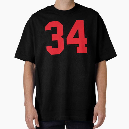 34 Sports Jersey Thirty Four Red Number Black by infrontofyou