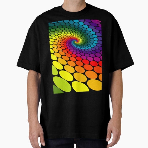 Abstract Colorful Rainbow Twist Circles Design by Ross-Sergey