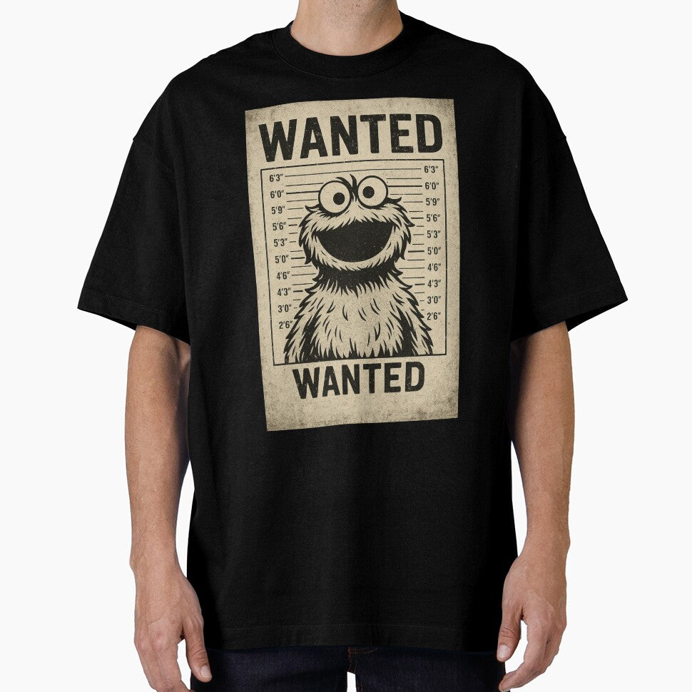 Wanted Poster Monster T-Shirt Design | Retro Funny Mugshot Artwork by HrigArt