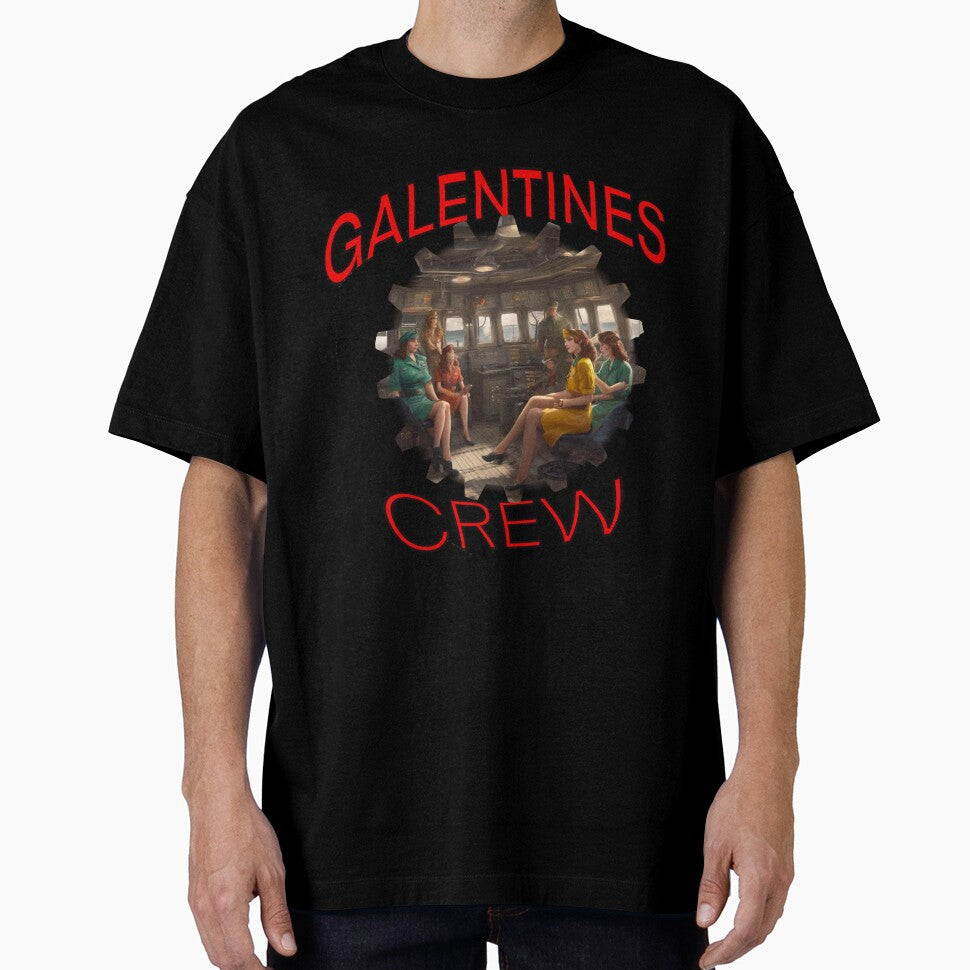 Copy of Cartoony Very Cool American Girls Galentines crew on submarine on Galentines day and Galentines party, gift idea for Galentines day by sailorsam1805