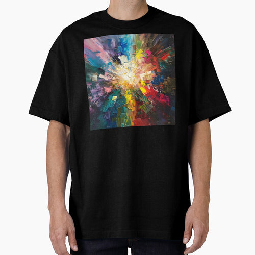 Abstract sunburst painted print by dcrc
