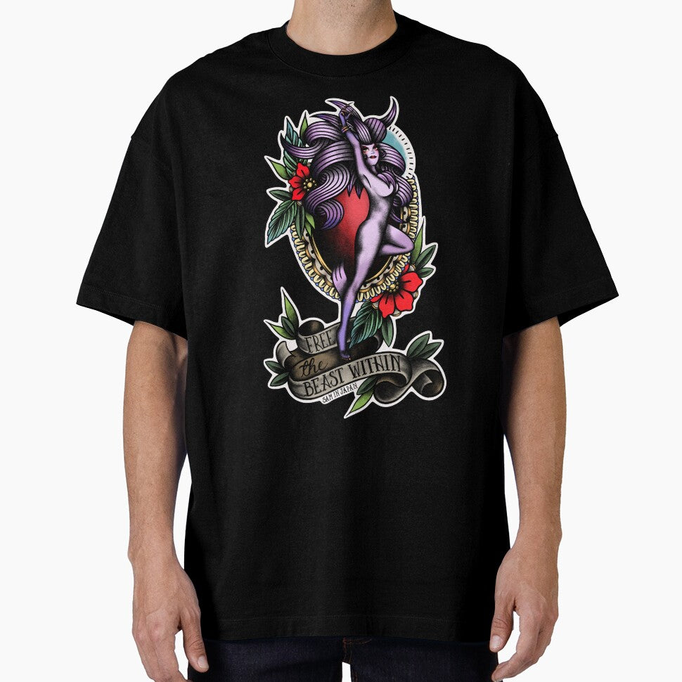 Trance Terra from Final Fantasy 6 (FFVI) in American Traditional Tattoo Portrait Style by SamInJapan