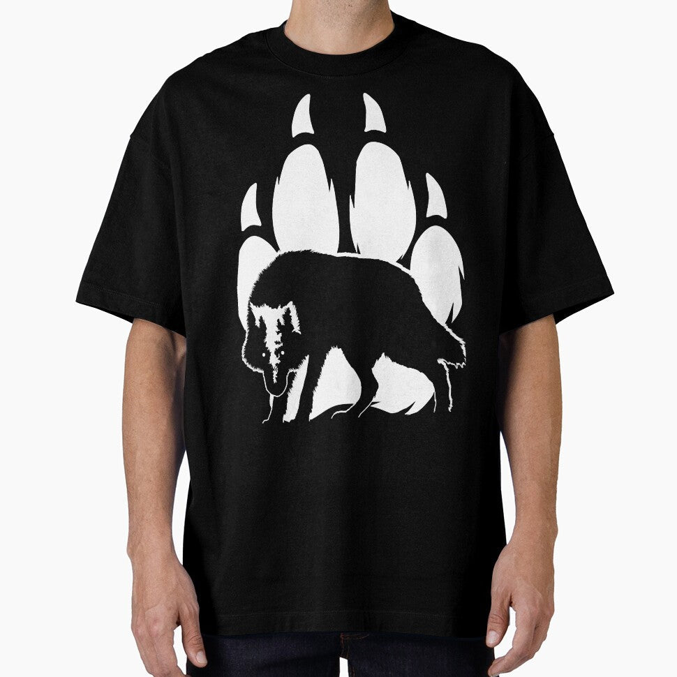 Wolf silhouette and paw by ivoreegoin