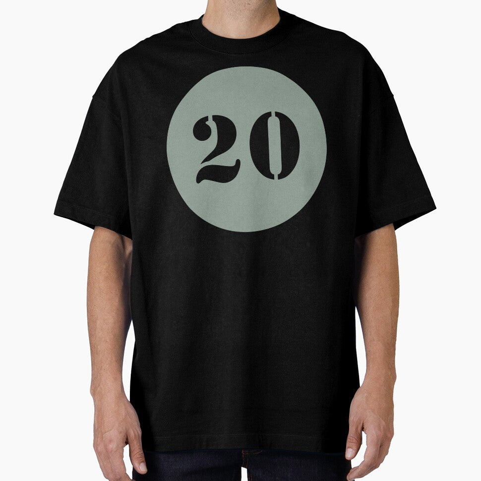 Number Twenty (20) in Olive Green Circle by Ching Teoh