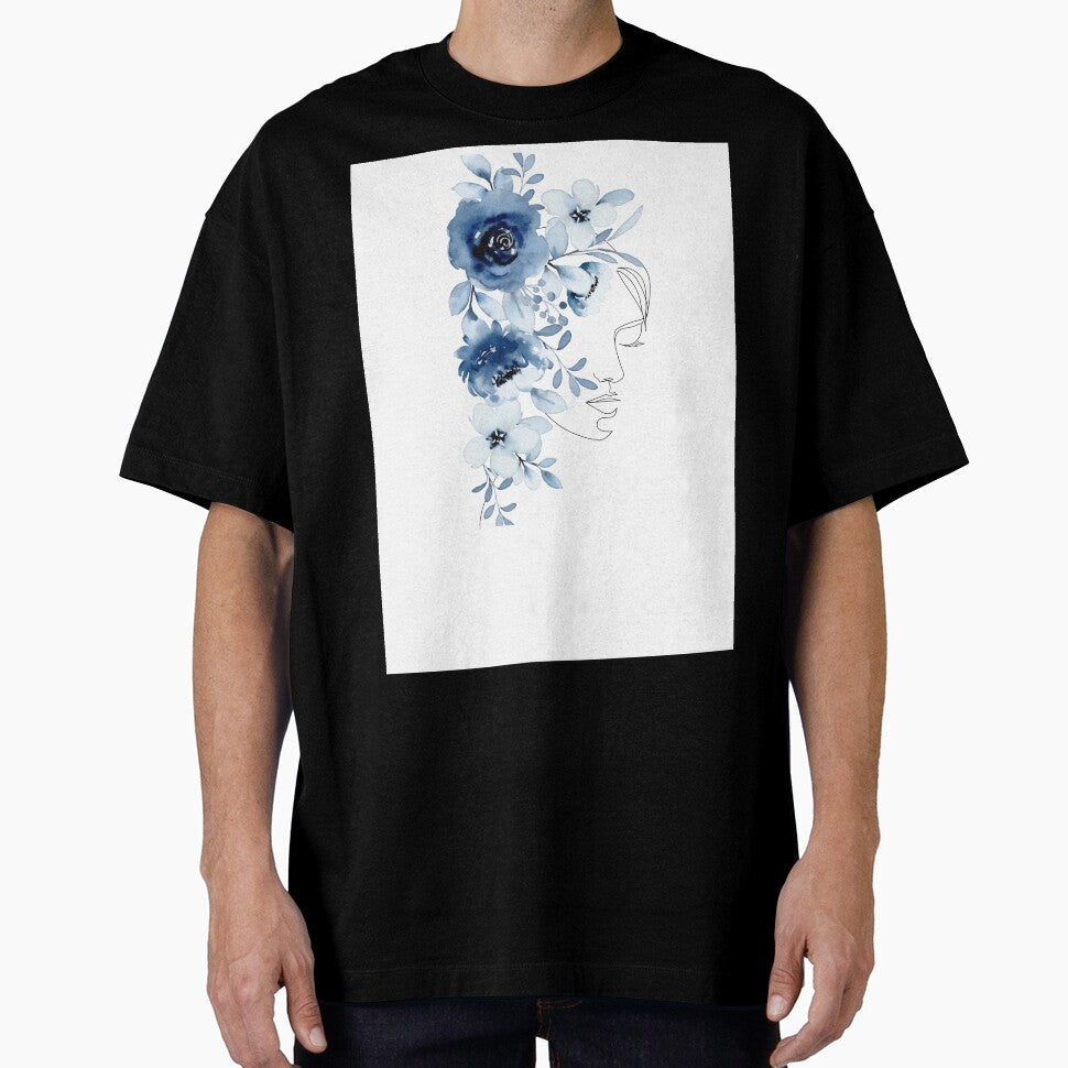 Blue Floral Peace Woman by LaceRenee