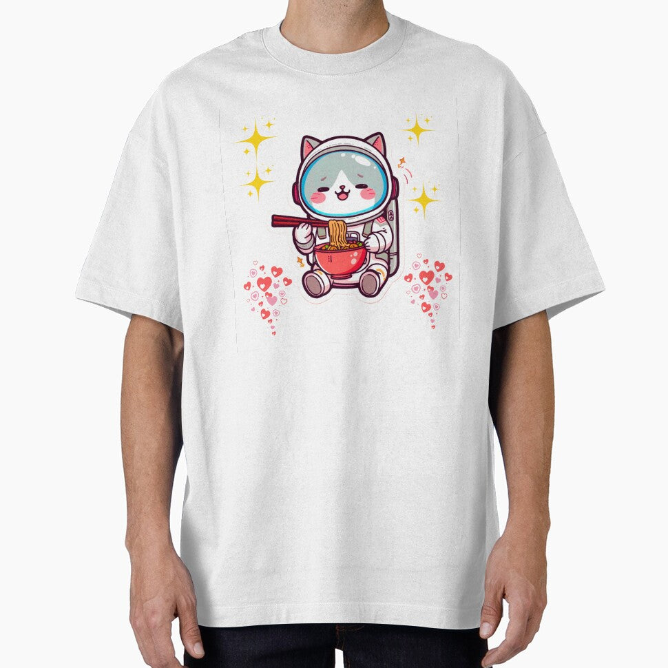 Kawaii Astronaut Cat Ramen Sticker Cute Anime Food by StoreMarkets
