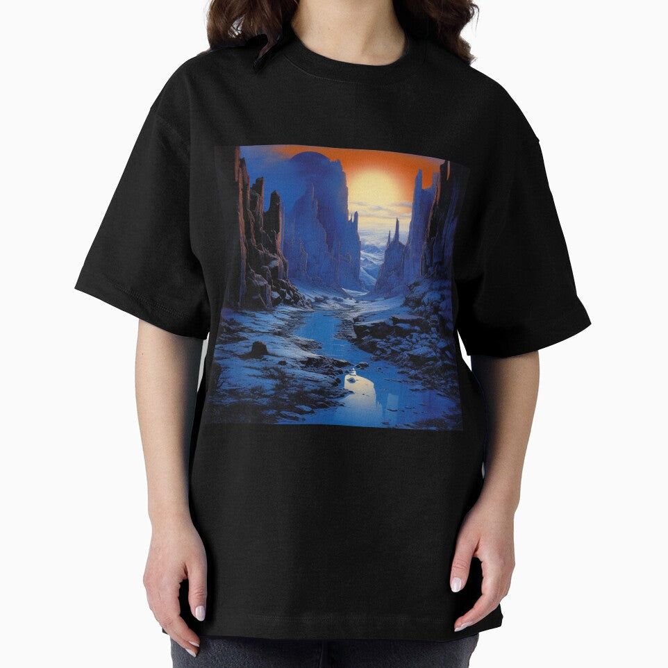 Fantasy Landscape - Blue and Orange Canyon by Fantasy Masterpiece