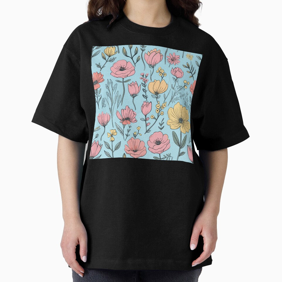 Hand Drawn Pastel Flowers Pattern by Just-Flowers