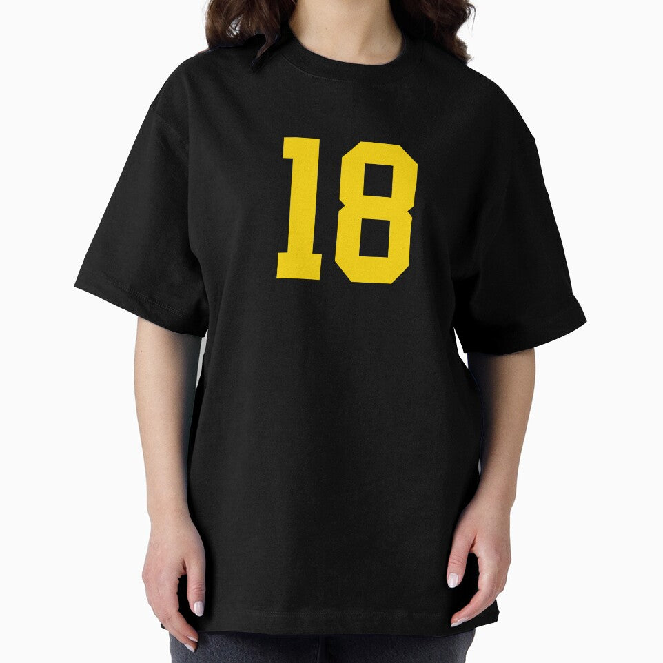 Bold Yellow Sports Number 18 by NECHSTORE