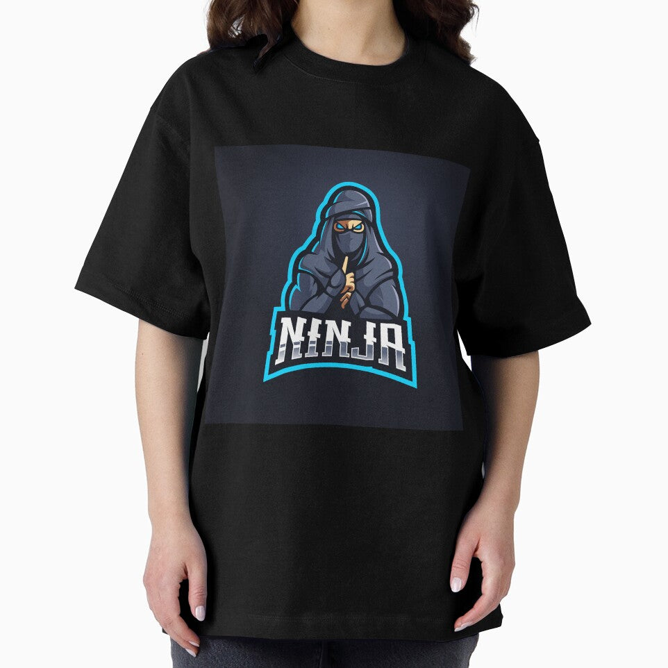 Circular Gradient Blue Ninja Logo by Peekonet