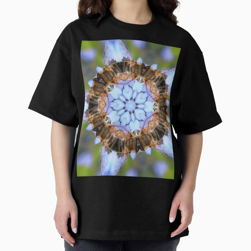 27 Kaleidoscope Bees Forming a Floral Mandala Design by POETTICA