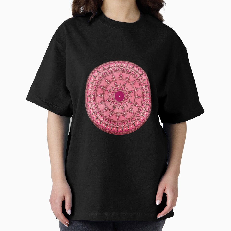 Hand Drawn Red Watercolour Mandala by Zedart