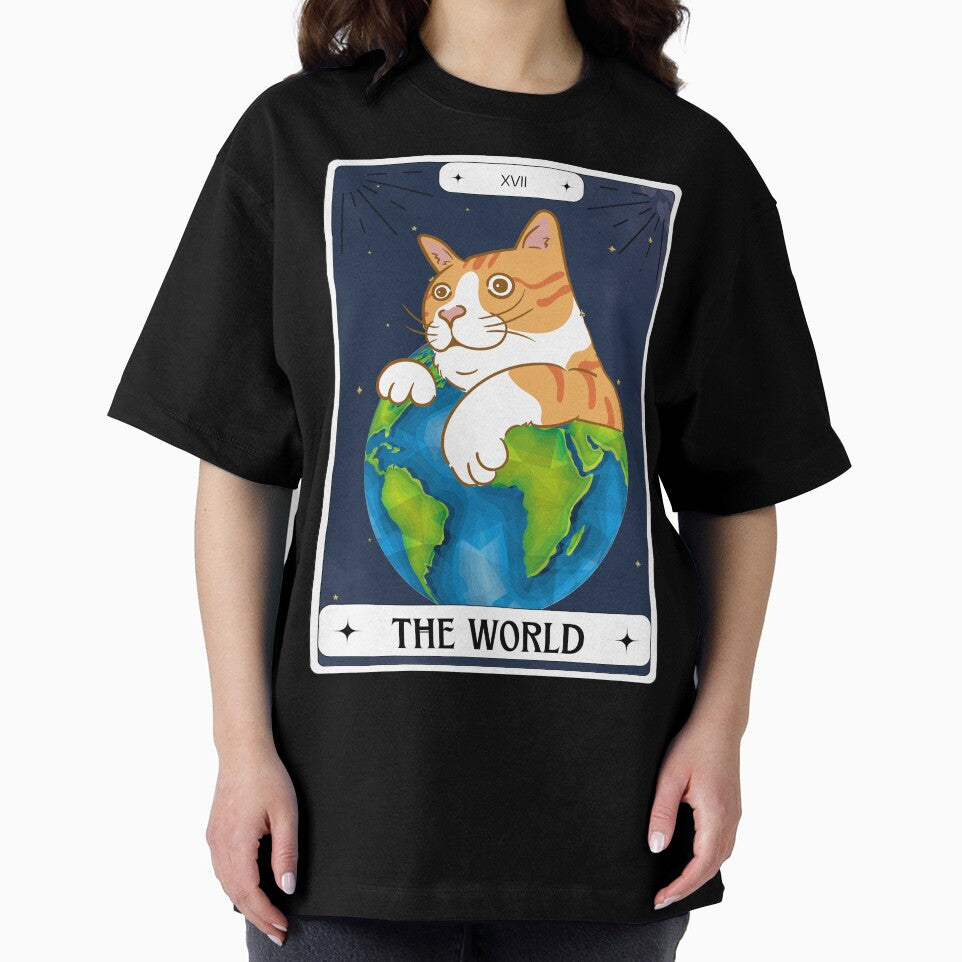 Tarot Card Orange Cat The World by BettySpicer