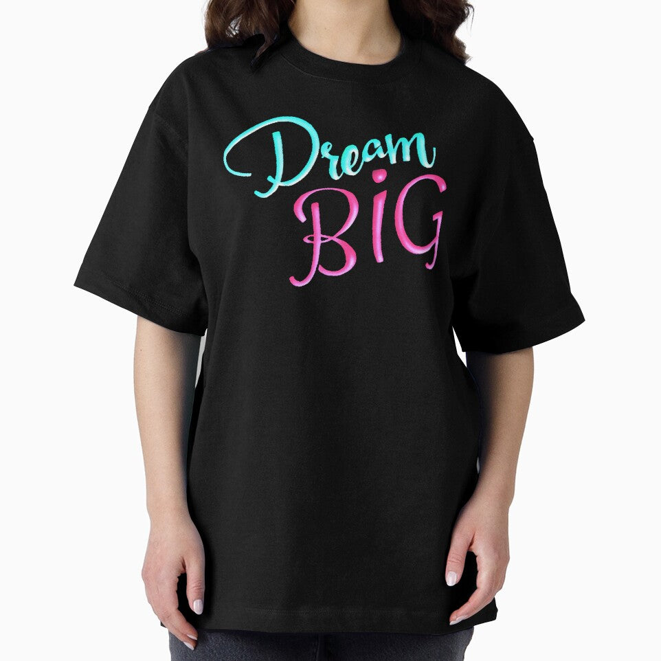 Dream BIG | Motivational Design Cyan Pink | Inspirational Gift by AstronautMerch