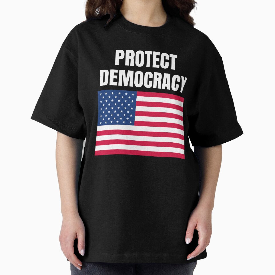 Protect Democracy American Flag Shirt by dgavisuals