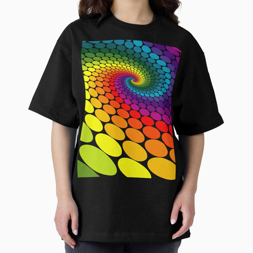 Abstract Colorful Rainbow Twist Circles Design by Ross-Sergey