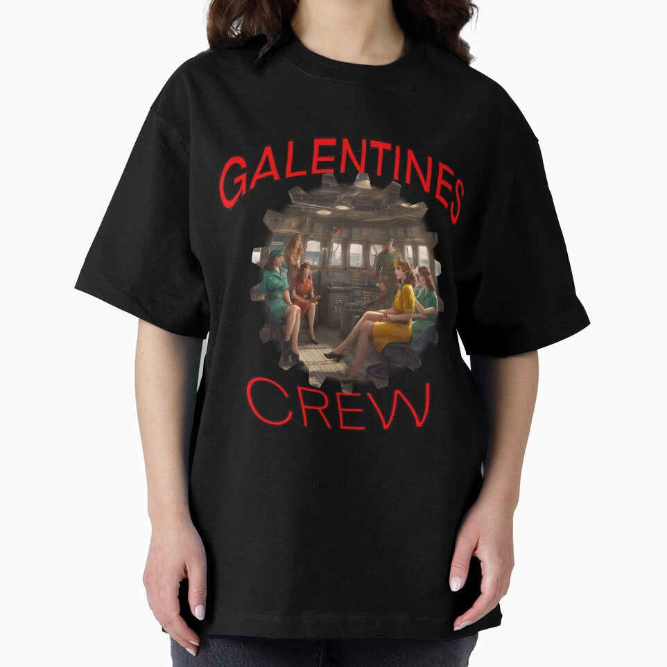 Copy of Cartoony Very Cool American Girls Galentines crew on submarine on Galentines day and Galentines party, gift idea for Galentines day by sailorsam1805