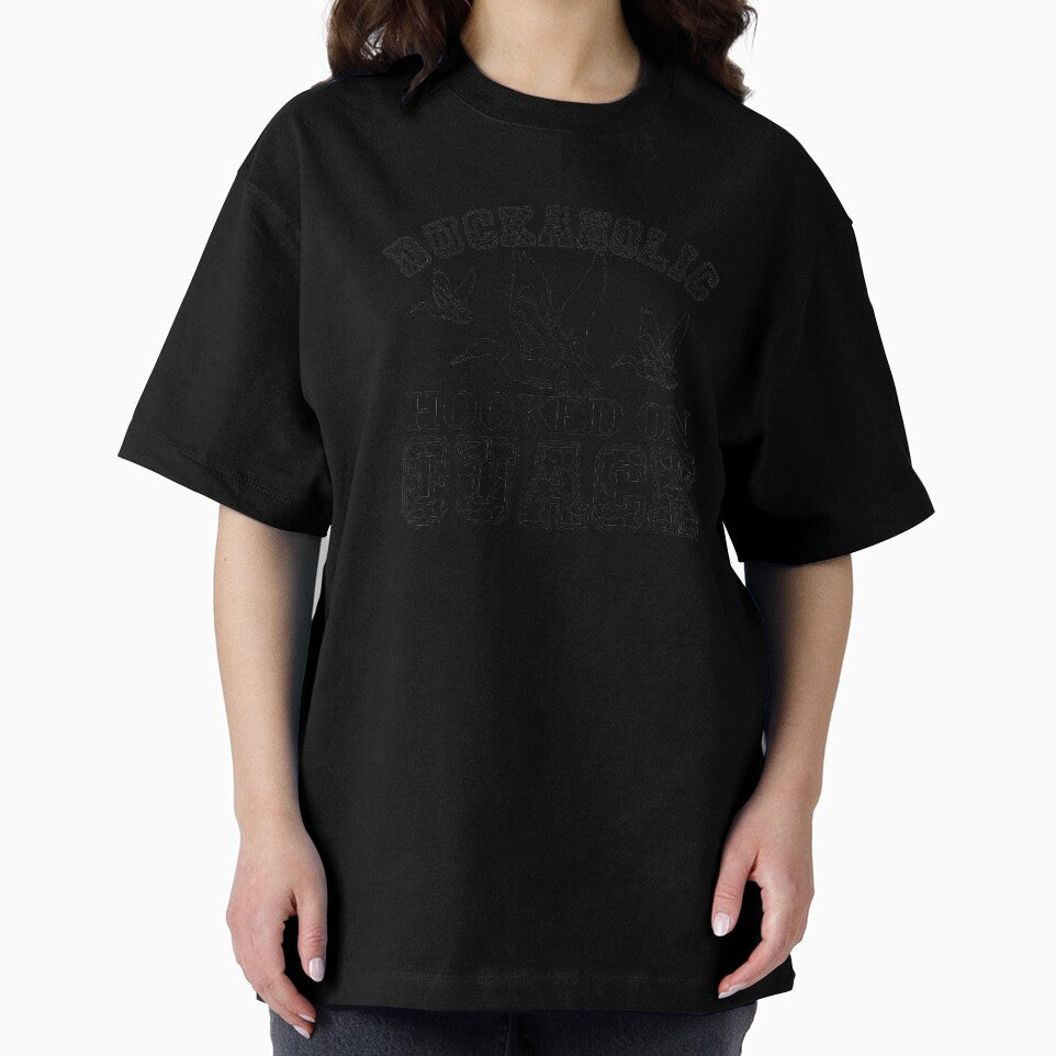 Duckaholic Hooked on Quack black by hadleydesigns
