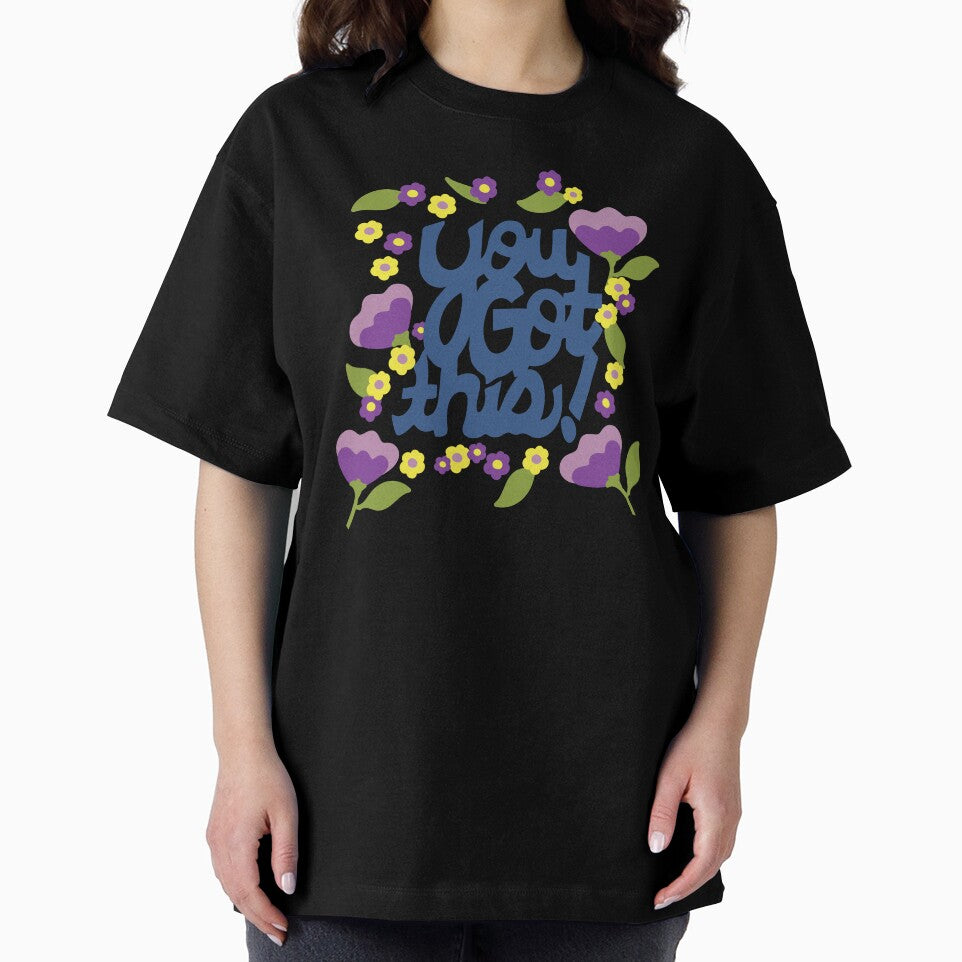 You got this! Encouragement floral cartoon text art by AngelDawnDesign